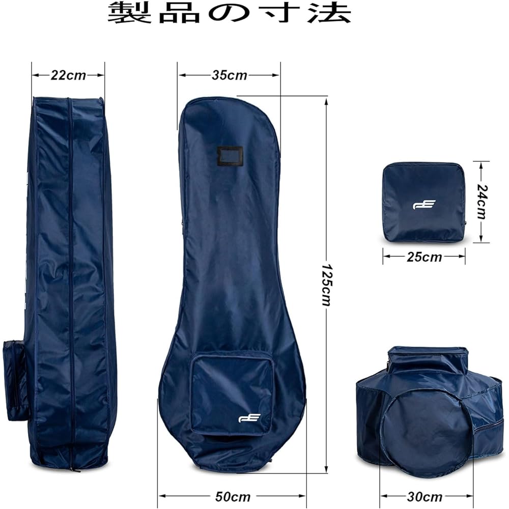 Golf Bag Cover Waterproof Golf Travel Cover Caddy Bag Golf Bag Cover Foldable Compact Storage for Push Cart