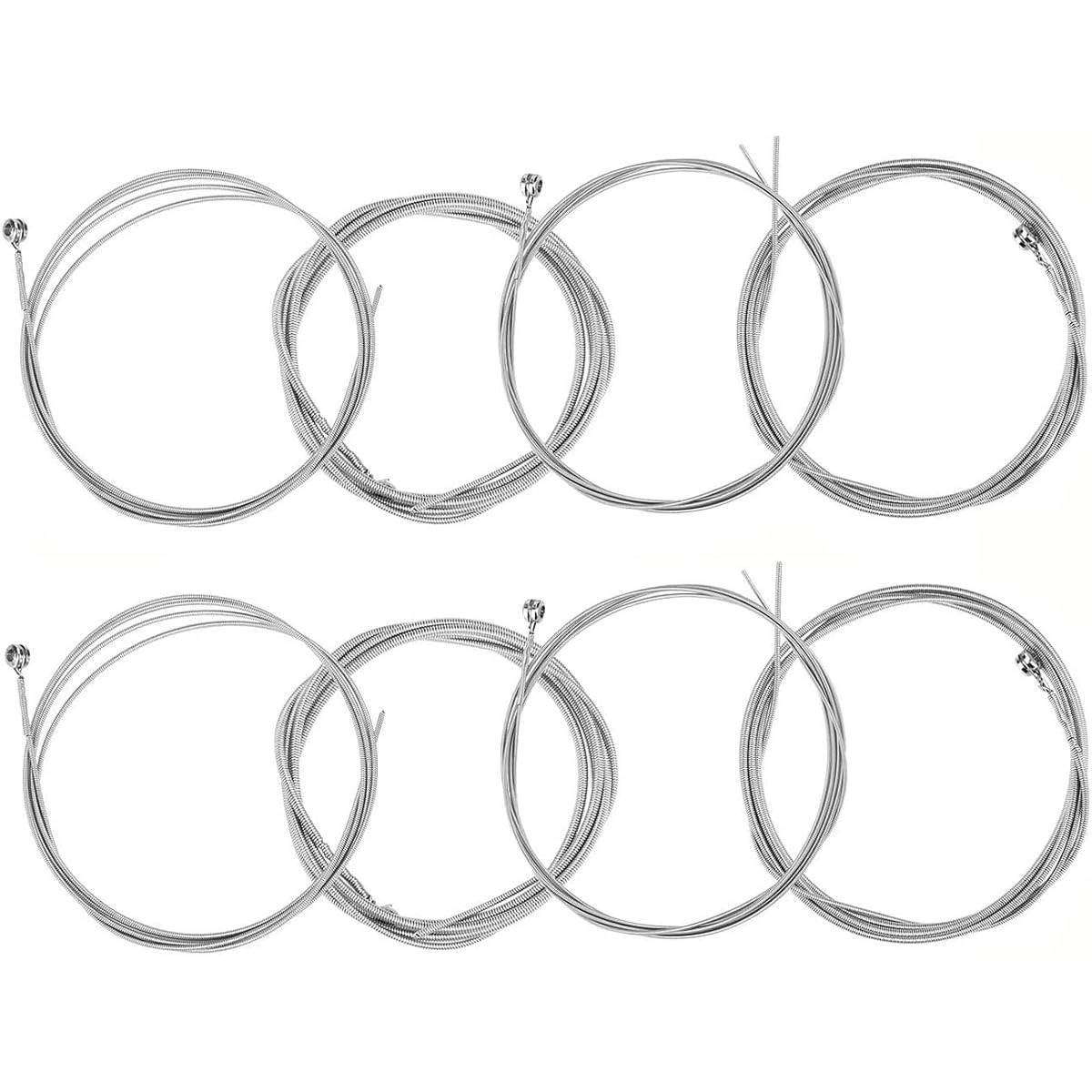 TUOREN 2 Pack/4 String Set Bass String Nickel Plated Steel Round Wound Medium 45-100 Gauge
