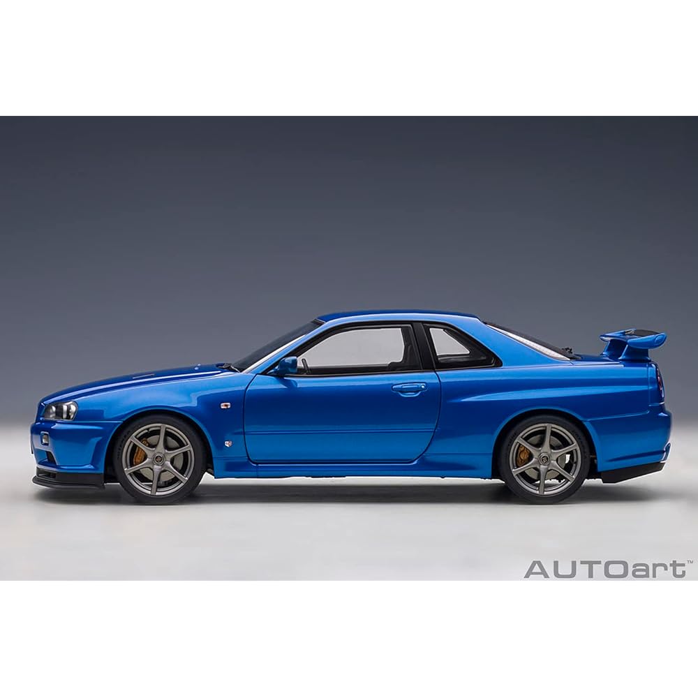AUTOart 1/18 Nissan Skyline GT-R (R34) V Spec II Bayside Blue Finished Product 77408