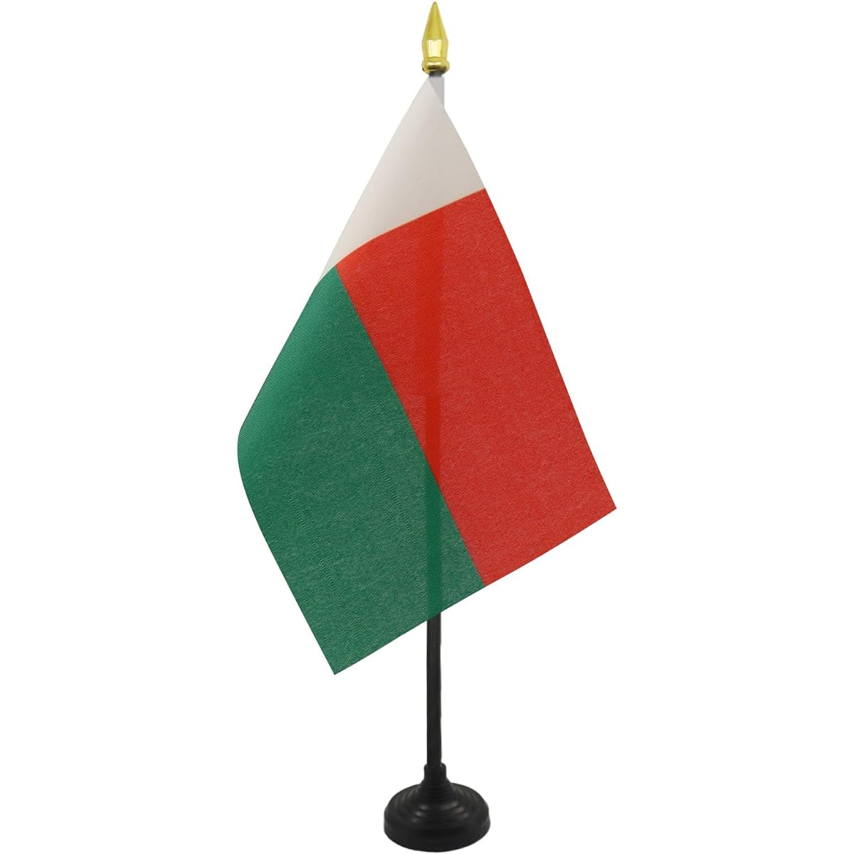 AZ FLAG Madagascar Table Flag 4" x 6" - Madagascar Desk Flag 15 x 10 cm - Golden Spear Top