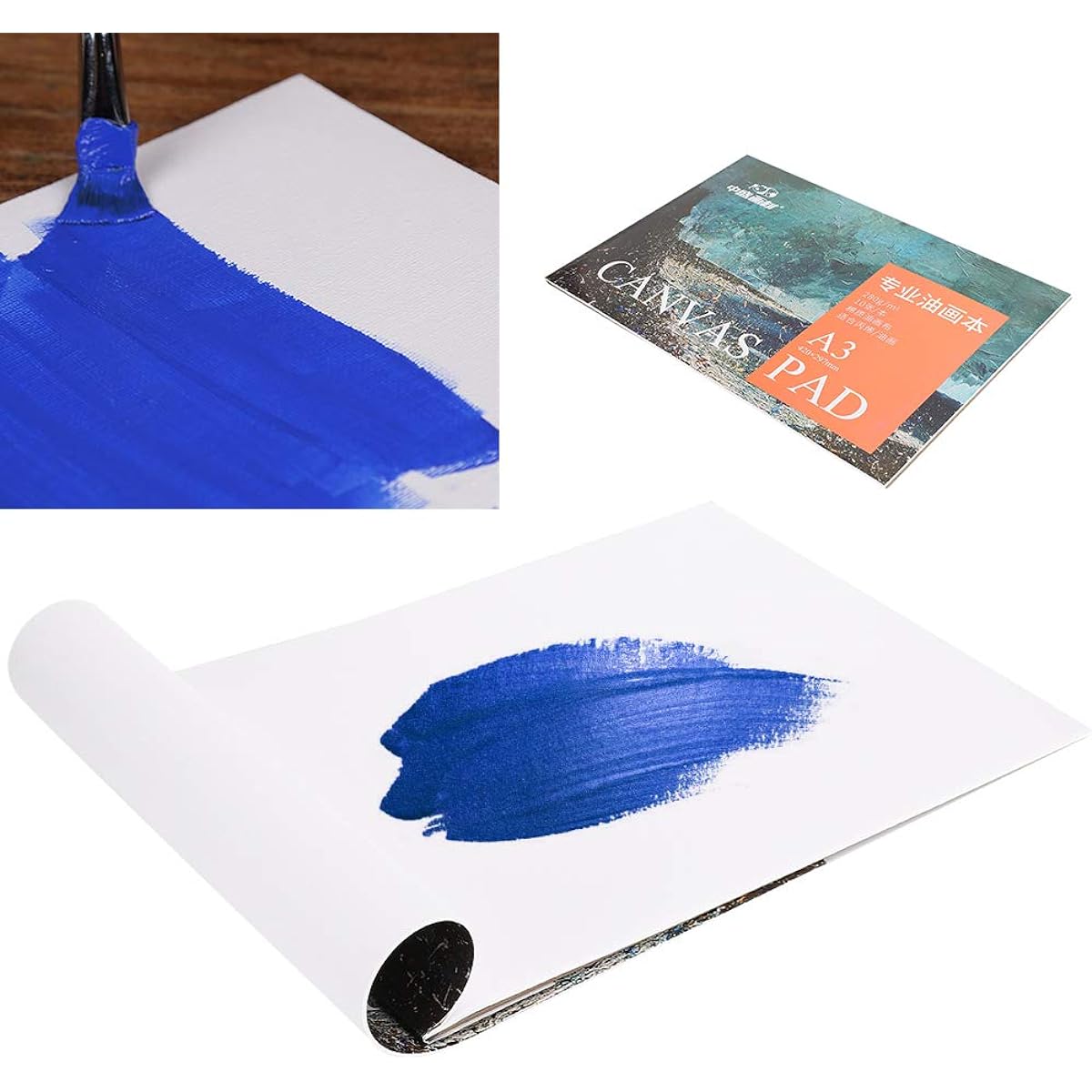 A3 Painting Paper Pad Set of 10 Canvas Acrylic Oil Watercolor Cold Press Rough Finish Paper 420x297mm