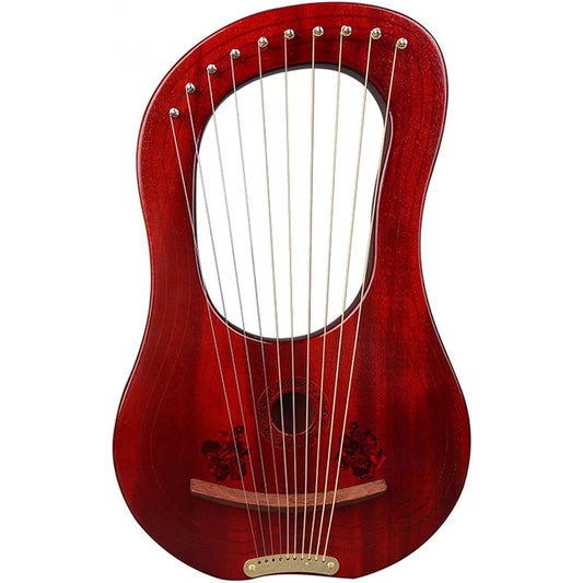 WowZza Adult Portable Wooden Harp String Music Tool Traditional Professional Lyra Harp Musical Instrument Lyra Harp/10 Strings B