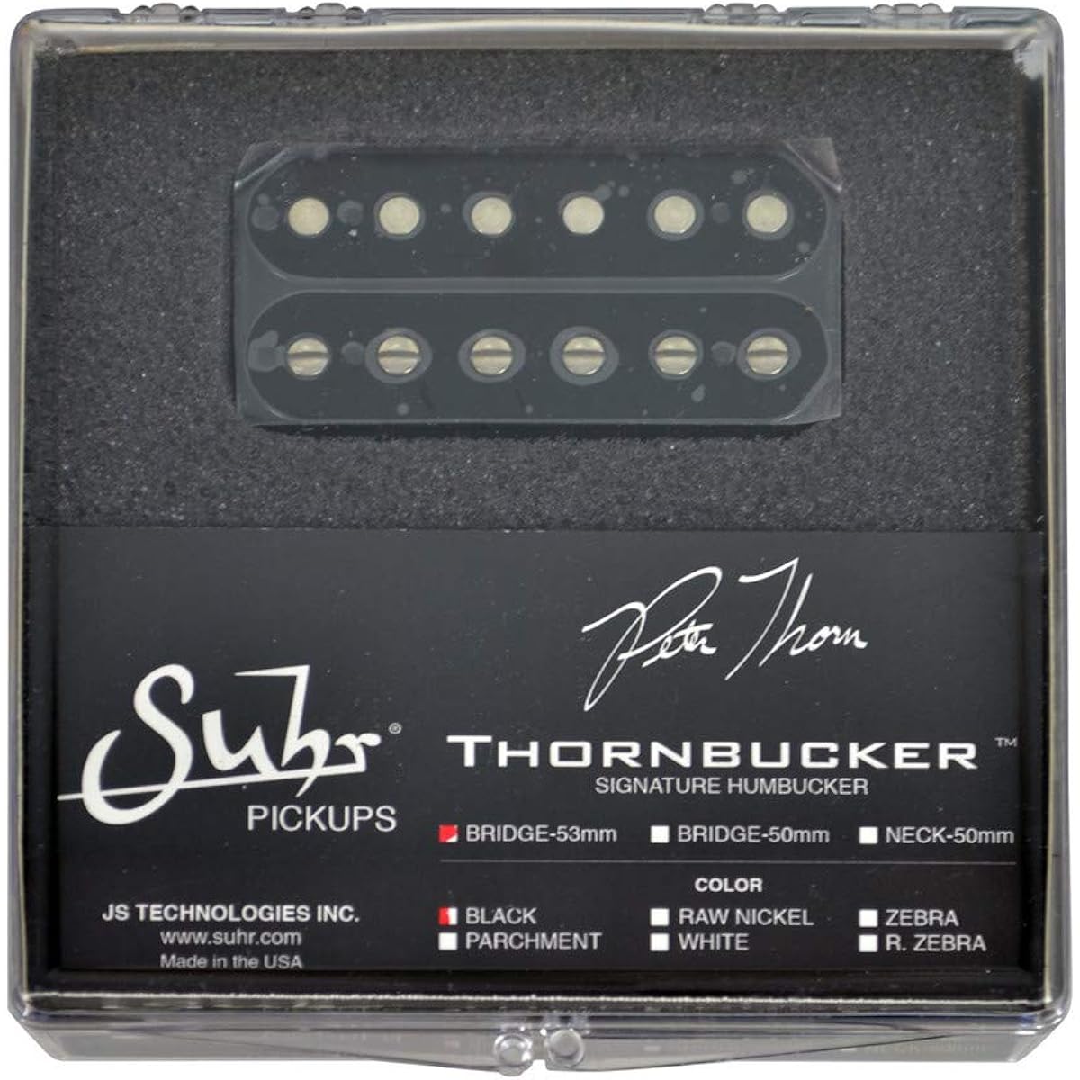 Suhr Pickups Thornbucker Pete Thorn Signature Humbucker Bridge - 53mm (Black)