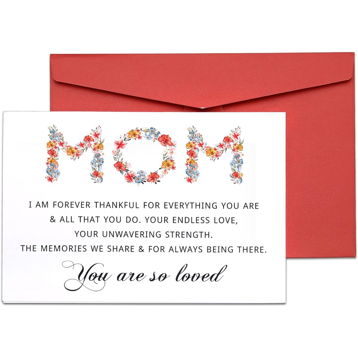Mother's Day Cards Daughter Son Mother Birthday Cards Mom Gifts Gifts for Women Stepmom Adoption Mom Appreciation Gifts Mother in Law Gifts Christmas Valentine's Wedding Retirement