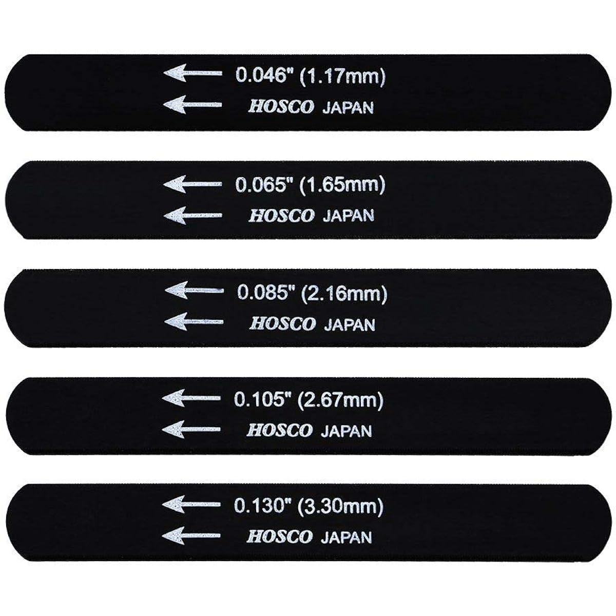 HOSCO Luthiers Tools Black Nut File (L=95mm) Black Oxide Treatment Set of 6 for Electric Guitar 009-042 H-NF-EG009