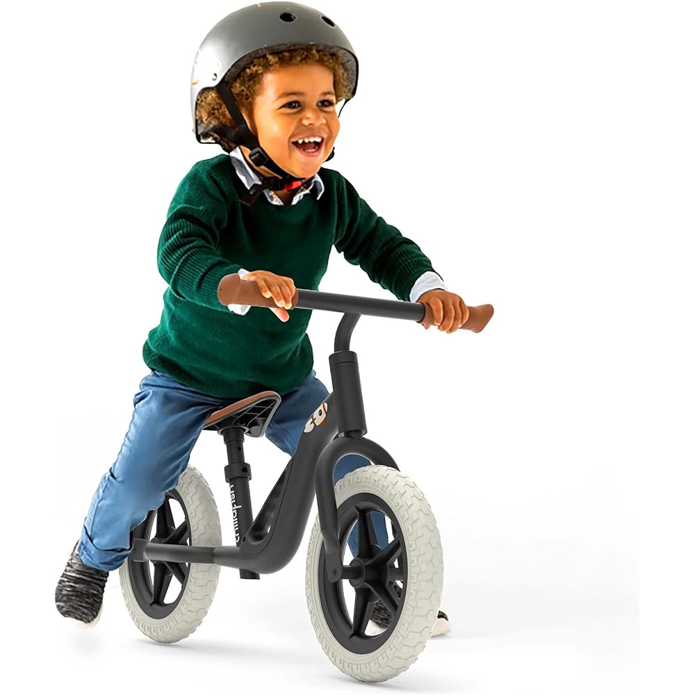 Chillafish Charlie 10" Training Bike with Carry Handle, Adjustable Specially Designed Seat and Handlebar, Puncture-Free 10" Tires, Lightweight Toddler Training Bike for 18-48 Months