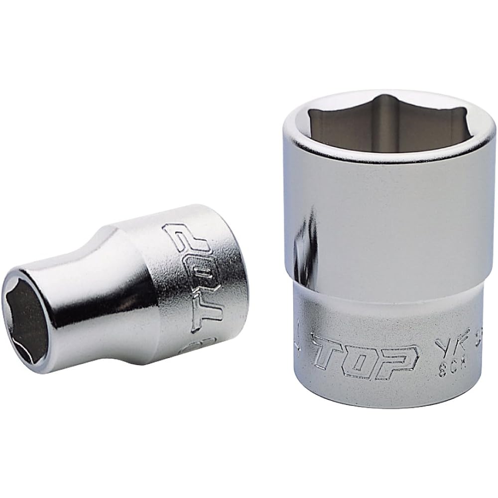 Top Industry (TOP) Socket Wrench Set, Drive Angle 12.7mm, Strong Ratchet Handle, 10~27mm, Socket, etc., Total 18 Pieces, Case Included, SWS-413, Tsubame-Sanjo, Made in Japan