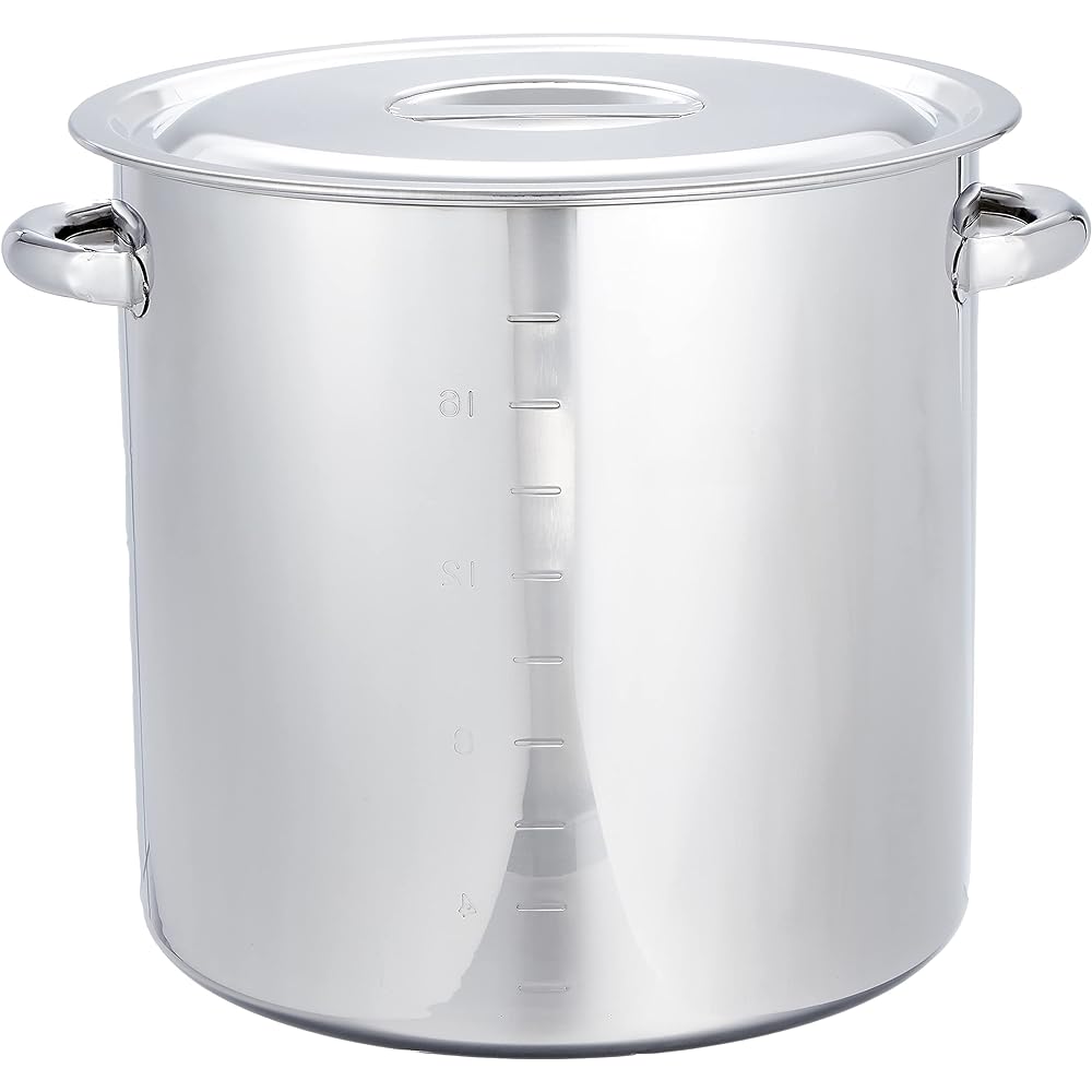 Endo Shoji TKG Pot Pot 30cm Made of Stainless Steel Outer Diameter x Depth (mm) 316 x 300 Plate Thickness (mm) 0.9 Mass (kg) 13.23 Capacity (L) 20 Has a large handle with a scale that makes it easy to hold.The lid can also be hung. Very convenient made i