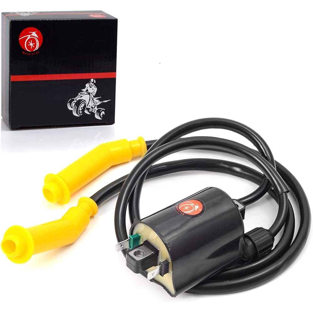 Ignition Coil & Spark Plug Wire Cap Compatible with Honda VTX 1300 VTX1300 R/T/S/C 2004-2009 VT 1300 VT1300 CT/CRA/CR/CX/CXA/CTA/CSA/CS 2010-2020 30700-MEA-671 30510 -MM8-0-0 03 30510-MCC-003