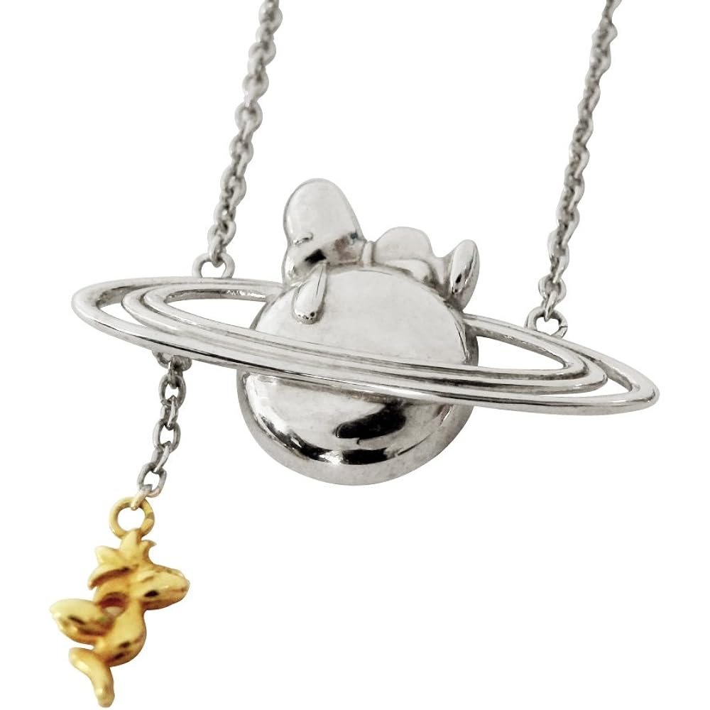 Peanuts Snoopy Silver Necklace Saturn Chain 40cm SNAC511