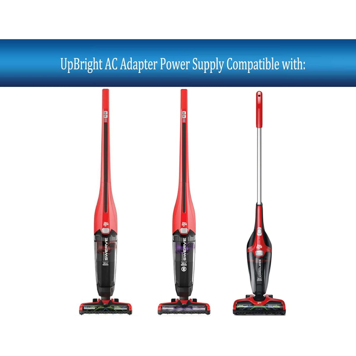 UpBright 18.2V AC Adapter Dirt Devil BD22025 Versa Cordless 16V DC Li-ion BD22050 BD22052 Power Swerve Pet Stick Vacuum Cleaner Compatible with 440013094 YLA0205B-T182036 HF0205B-T182036 Charger