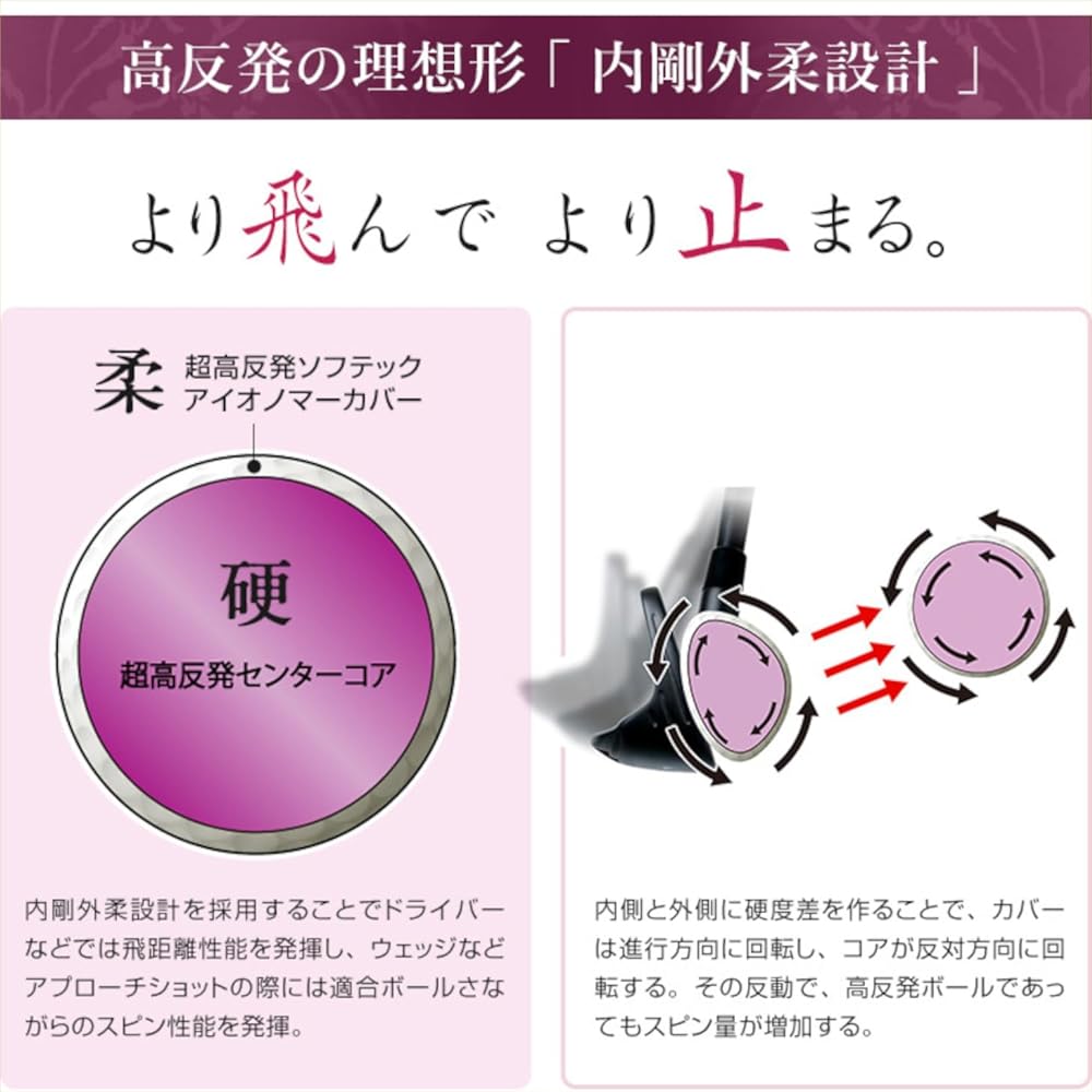 Golf Ball Ladies 2 Dozen Set Hito Works Golf Premium Lady 2 Colors (Pearl Pink & Pearl White) Comes with 2 Golf Tees