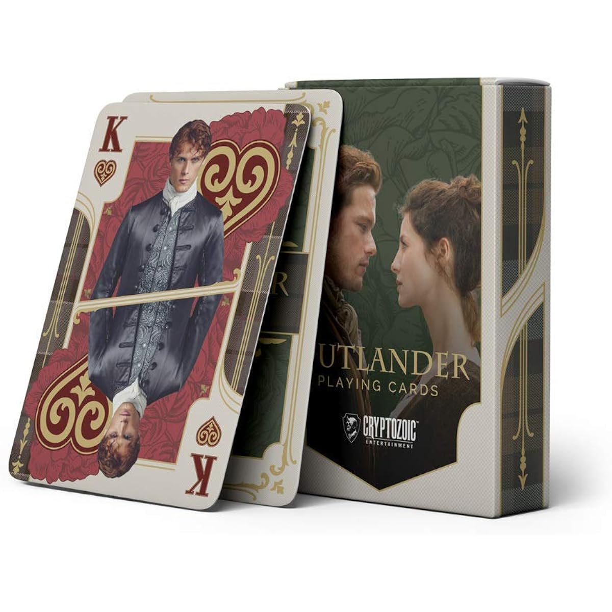 Cryptozoic Entertainment - Outlander Playing Cards - Card Game for Adults - Perfect for Poker and Table Games - Jamie Fraser as King - 1 Deck of Cards