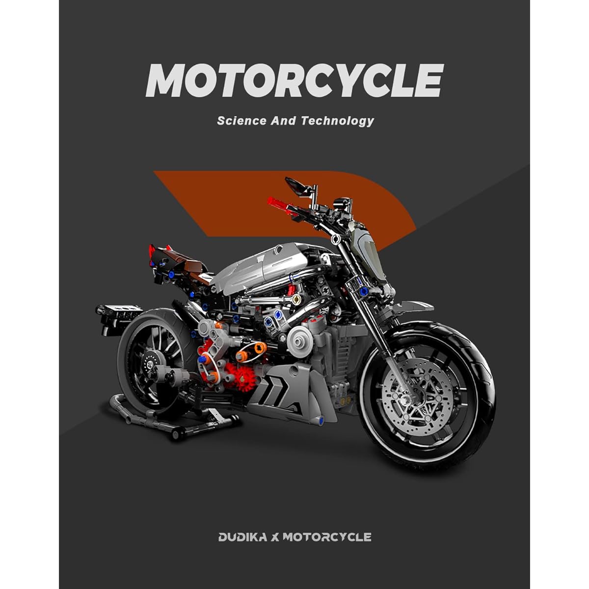 dOvOb Motorcycle Building Block Set, 827 Piece Bricks, Compatible with Major Brands