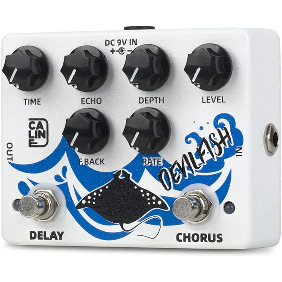 Caline DCP-03 DEVILFISH Chorus Delay Effect Pedal Dual Guitar Pedal