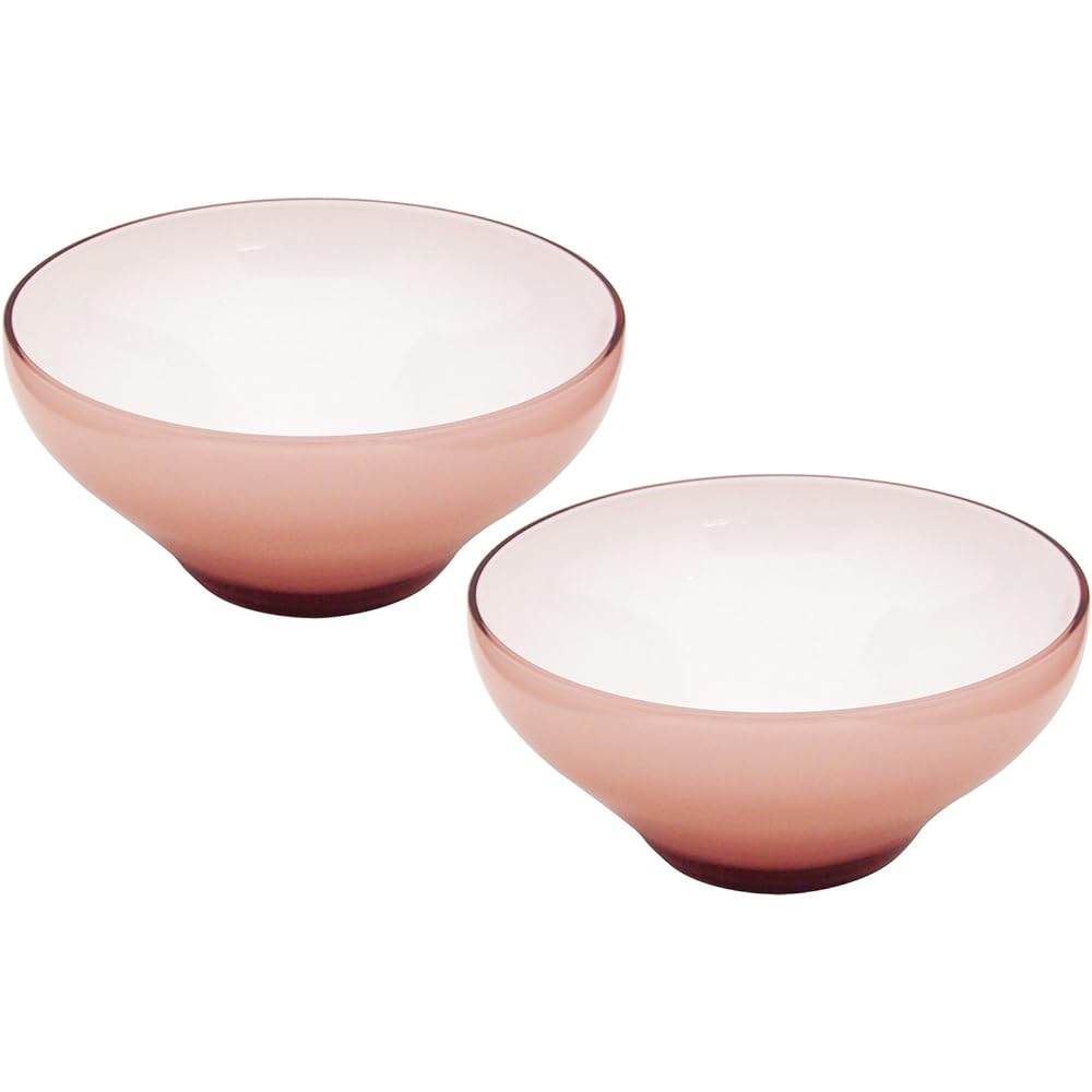 Adelia Tsugaru Vidro Small Bowl Azuki Maximum 11.8 x Height 5.5cm Aya Bowl Set of 2 Made in Japan F-71134