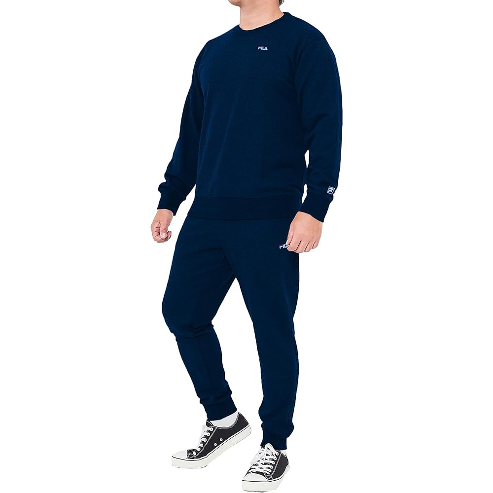 [Fila] Men's Fleece Fleece Sweatshirt Top and Bottom Set Sweatshirts Men's