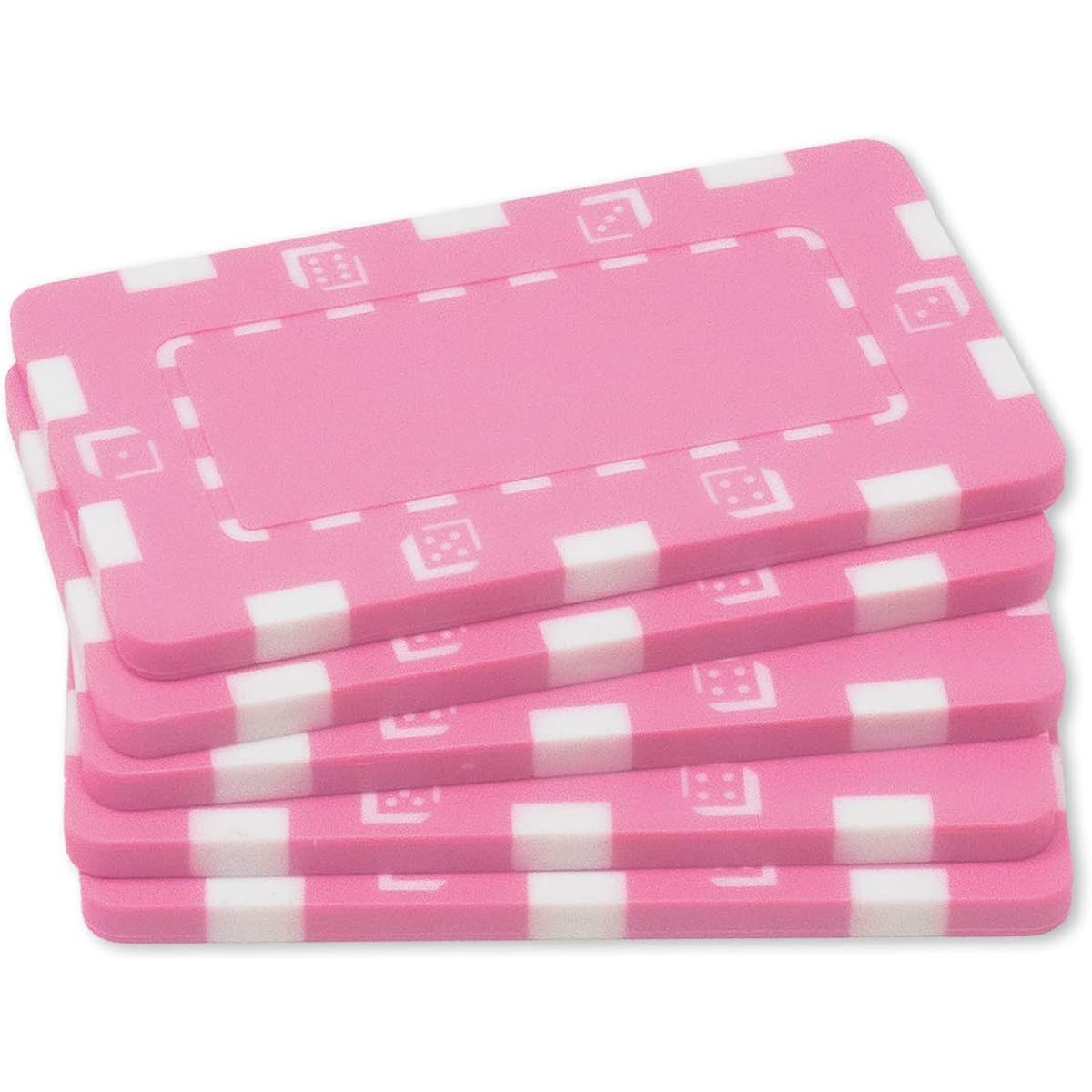 DA VINCI European Style Dice Striped Rectangular Poker Chips Pack of 10