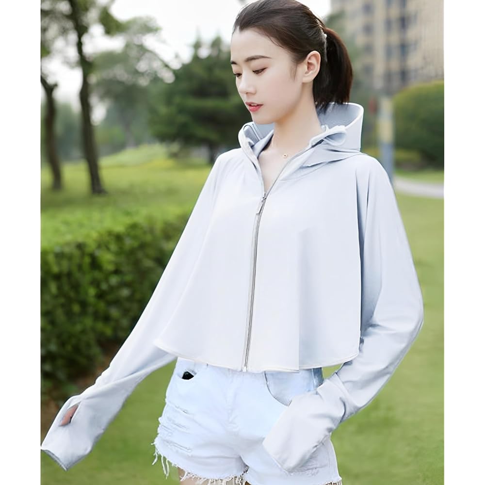 [Luxe Relax] Women's Rash Guard UPF50+ UV Protection Summer Thin Long Sleeve Parka Water Absorbent Quick Drying Sunscreen Outerwear 30