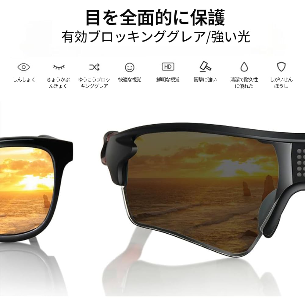 [Wicue] 0.1 Second Variable Movement Sunglasses Polarized UV 400 UV Protection IP 68 Waterproof Dustproof is suitable for exercising, cycling, running, driving