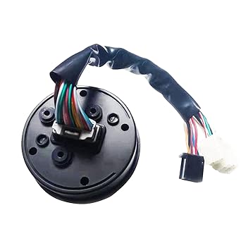 BLUERICE 6 Gear Digital Motorcycle Speedometer 199 Kph Mph Universal Speedometer Odometer Fuel Gauge Water Temperature Gauge with Mount