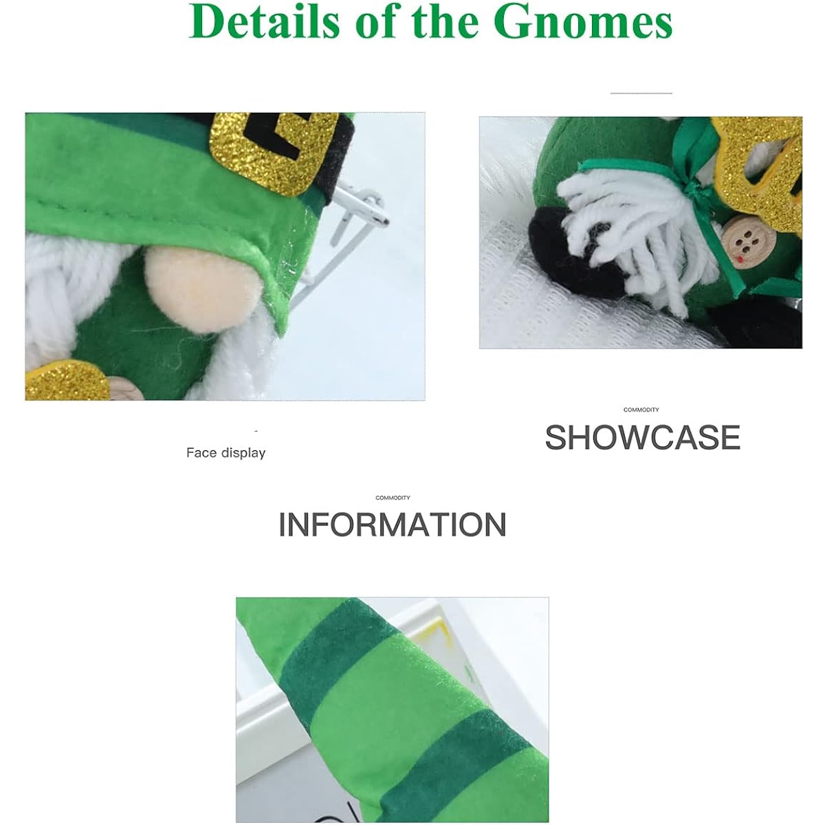 St. Patrick's Day Gnome Stuffed Animal Cute Nordic Tomte Doll St. Patrick's Day Gift for Him/Her St. Patrick's Day Decor for Home or Garden