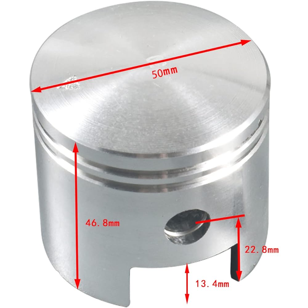 Acceovedo Mobile Cylinder with Lower Gasket and High Bore Piston Fits 100cc 2 Stroke Engine Electric Bicycle