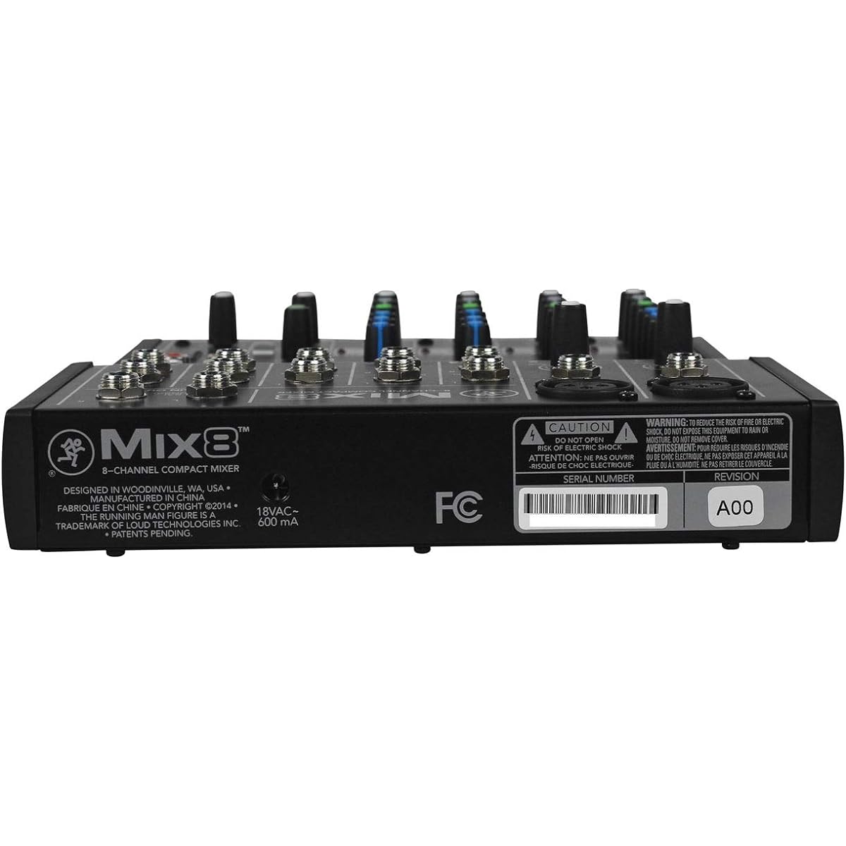 Mackie Mix8 8-Channel Compact Mixer with Durable Metal Chassis Bundle Rockville RCXFM20E-B 20ft Female to Male XLR Microphone Cable Black 100% Copper