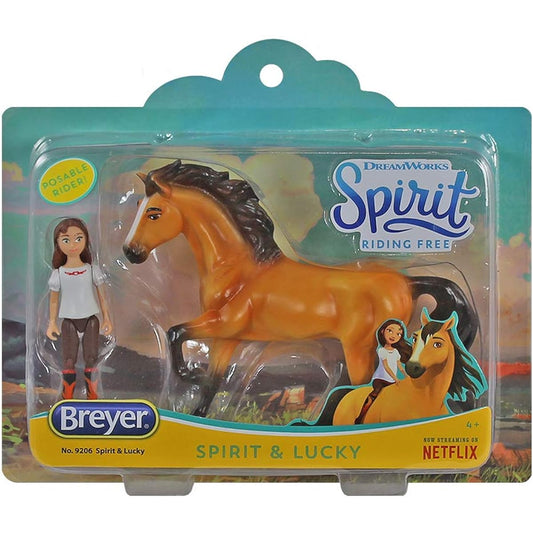 (Spirit & Lucky) - Breyer Spirit Riding Free - Spirit and Lucky Small Horse and Doll Toy Set