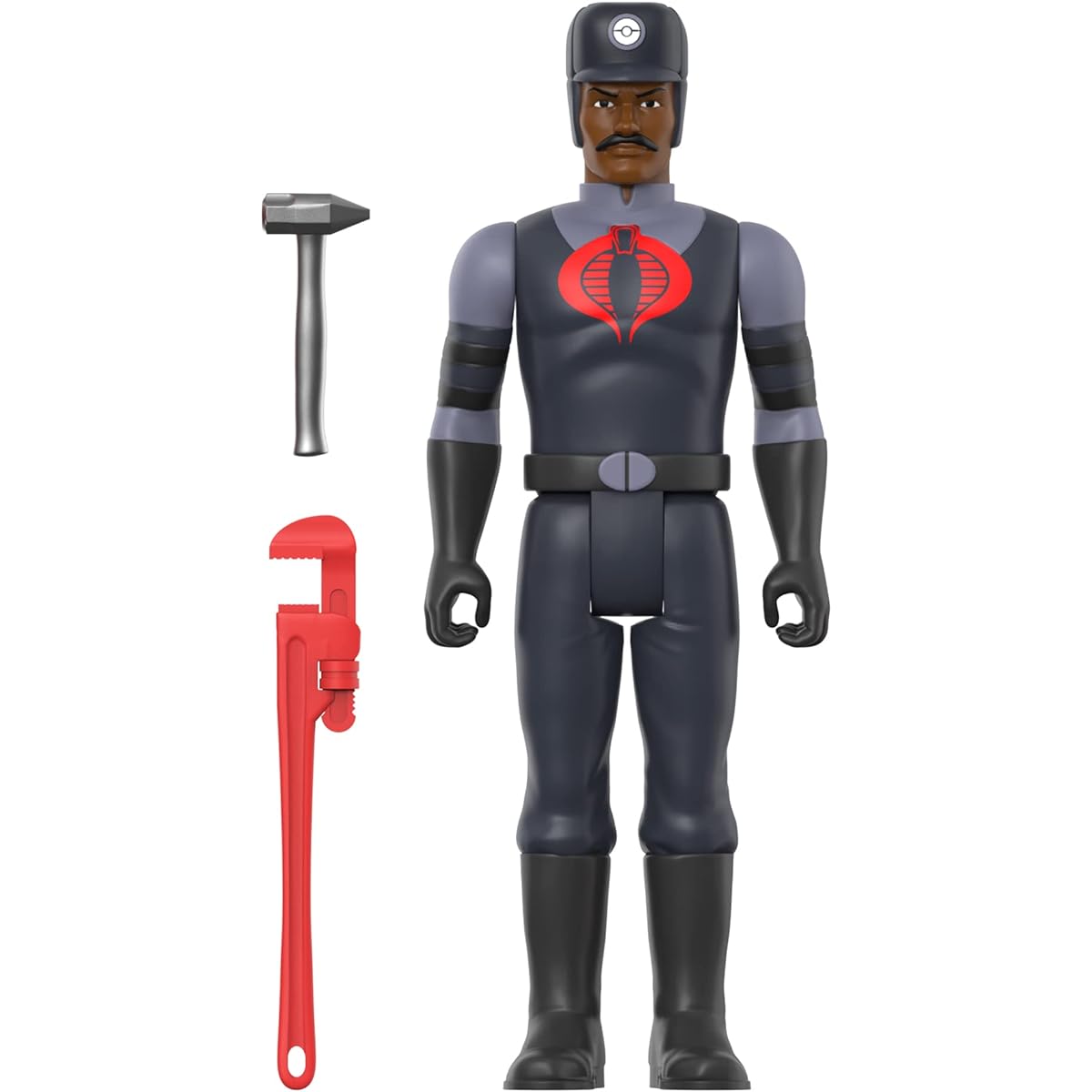 GI Joe W3 Cobra Snake Mustache Wrench Brown Reaction FIG