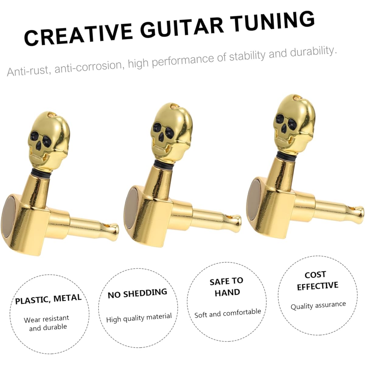 Vaguelly 18pcs Guitar Tuners Guitar Machine Pegs Classic Tuning Pegs Guitar Peg Heads Acoustic Guitar Tuning Pegs Knob Tuning Key Grover Machine Head Tuner