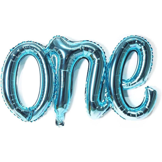 1 Balloon Banner 41 Inch Number 1 Balloon for 1st Birthday Decoration (Blue)