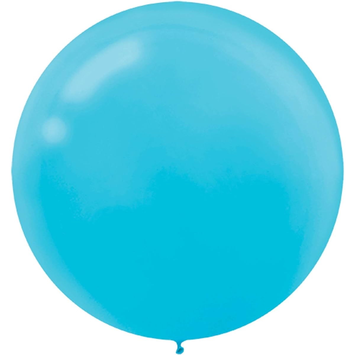 Party Perfect Round Latex Balloon Decorations, Caribbean Blue, 24 Inch, Pack of 4