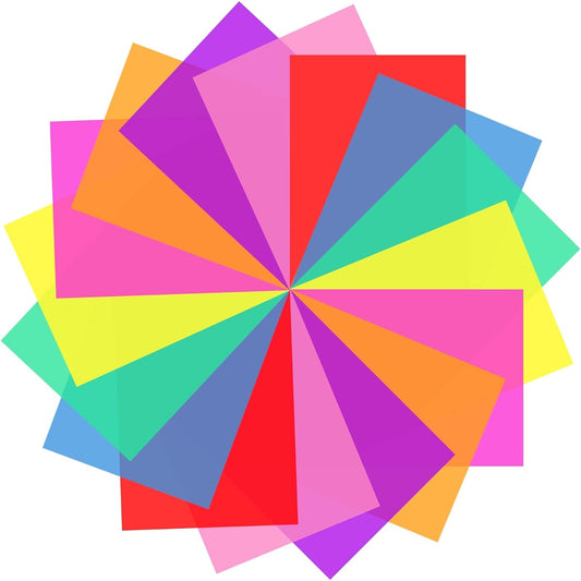 16 Pieces Color Overlay Dyslexia, Reading Color Overlay, Dyslexia Tools for Kids, ADHD to Reduce Visual Stress, A5 Size