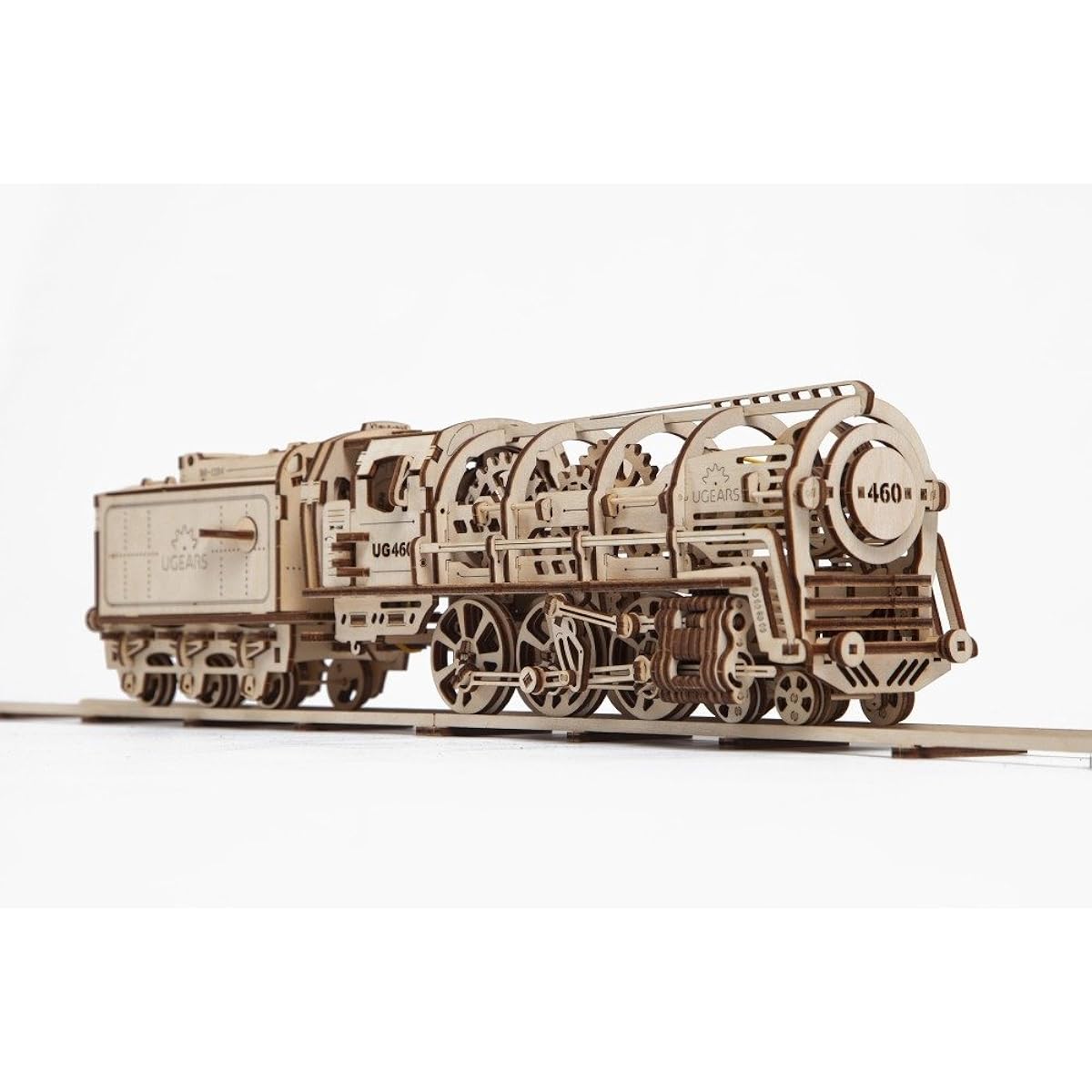 UGEARS Locomotive Tender Mechanical 3D Puzzle Wooden Construction Set Business Gift Christmas Thanksgiving Present Adult Craft Set