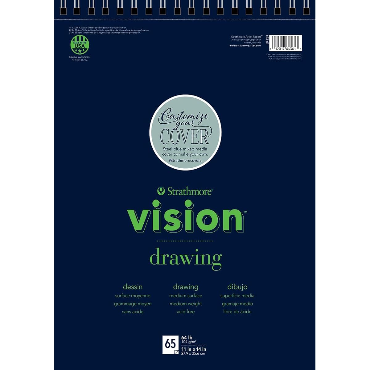 Strathmore (643-61) Vision Drawing Pad, 11"x14", 65 sheets