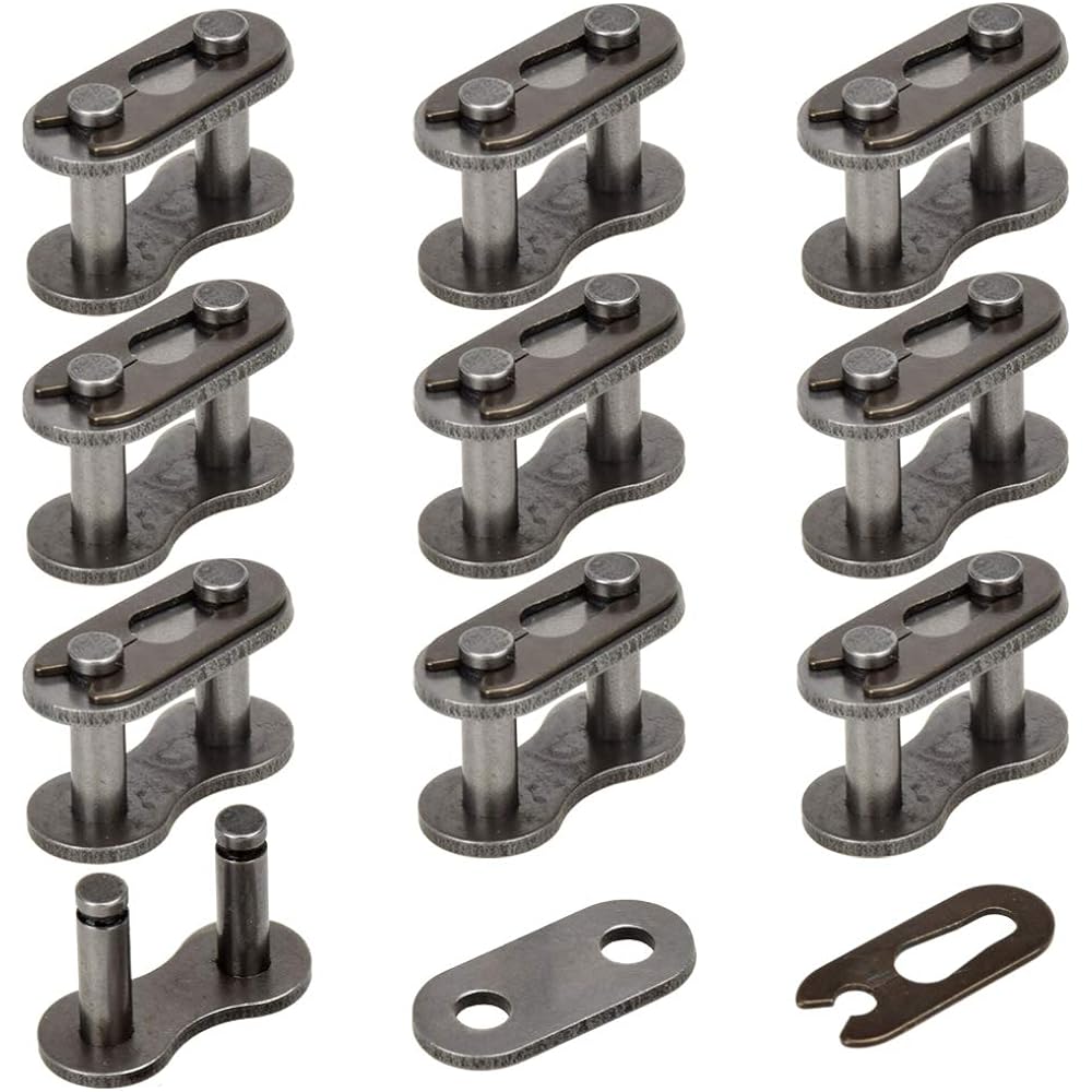 HIAORS 420 Chain Master Link Roller Chain Connector Link for 90cc 110cc 125cc Pit Dirt Bike ATV Quad Buggy Pack of 10