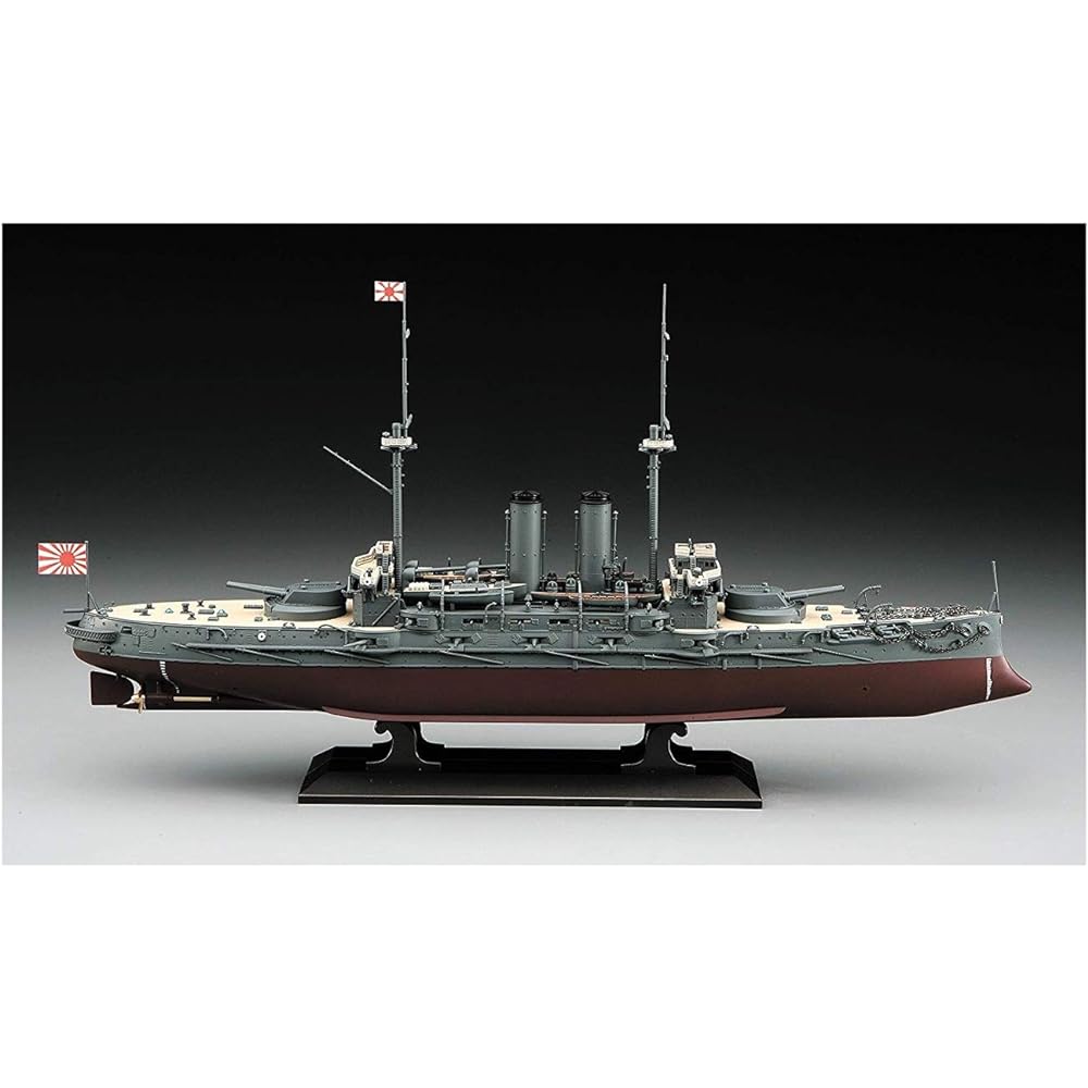 Hasegawa 1/350 Japanese Navy Battleship Mikasa Battle of the Sea of Japan Plastic Model Z21 & 1/350 Japanese Navy Battleship Mikasa Battle of the Sea of Japan Wooden Deck Plastic Model Parts QG48 [Set Purchase]