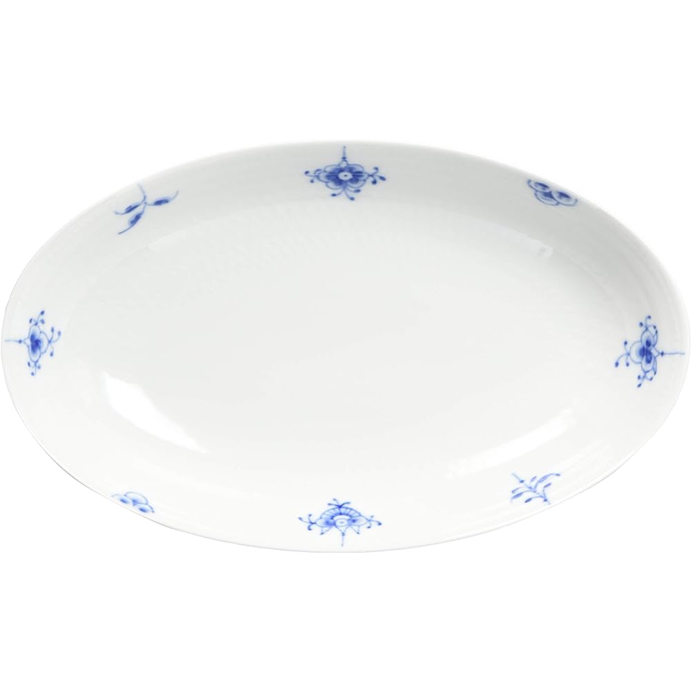 [Regular Imported Product] Royal Copenhagen Blue Palmette Blossom Oval Dish Plate 27cm Wedding Gift Present 1016982