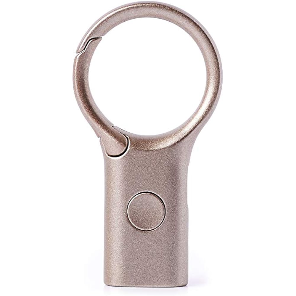 LEXON Mini LED Torch Key Ring with Hook LEXON NOMADAY LIGHT LL136D Gold