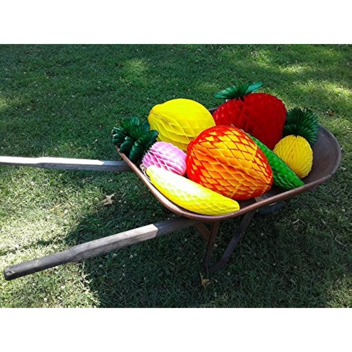 10 pieces large honeycomb paper fruit decorations