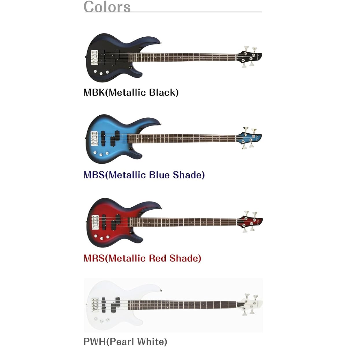 Bass Beginner's Aria Pro II Aria Pro IGB-STD PWH 8-piece Basic Set