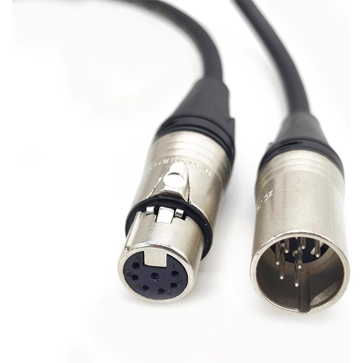 FOWIUNYE 7 Pin XLR Connector Cable XLR Microphone Cable Balanced Male to Female Connection for Microphone and Audio Interface Straight Female to Male XLR Plug Cable (5 Meters)
