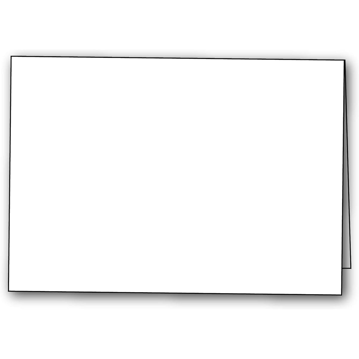 Heavy Blank Small Cardstock Cards for Card Making - A1 Size 3 3/8" x 4 7/8" - Bright White Scored Greeting Thank You, RSVP, Note Cards 50 Pack White