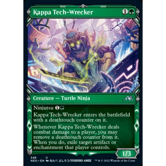 Magic: The Gathering - Kappa Tech Wrecker (348) - Showcase - Foil - Kamikawa: Neon Dynasty