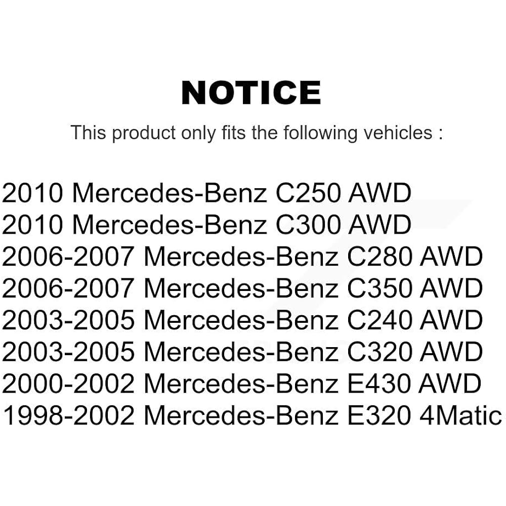 Front Wheel Bearing Pair for Mercedes Benz E320 C300 C240 C280 C320 E430 C350 C250 K70-100552