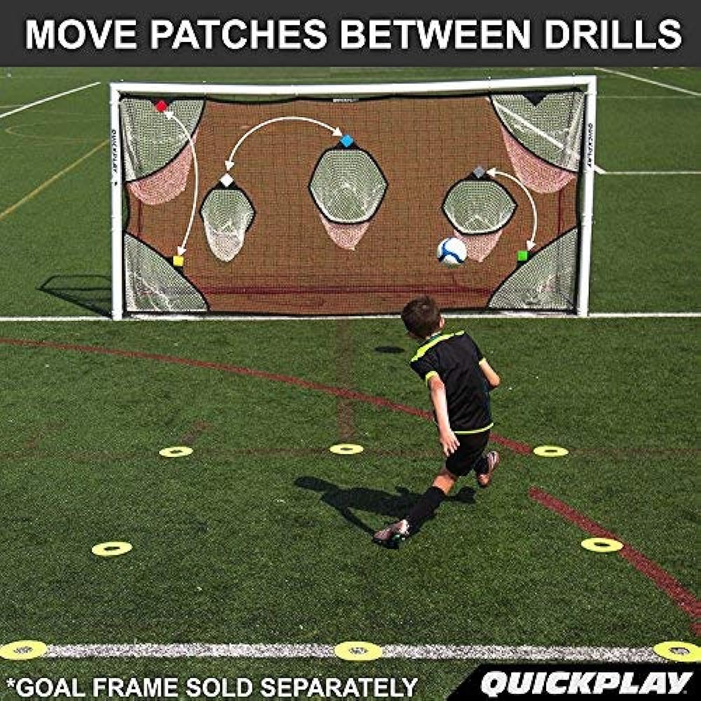 QuickPlay PRO Soccer Goal Target Net with 7 Scoring Zones - Practice Shooting & Goal Shots Soccer Goal Frame not included.