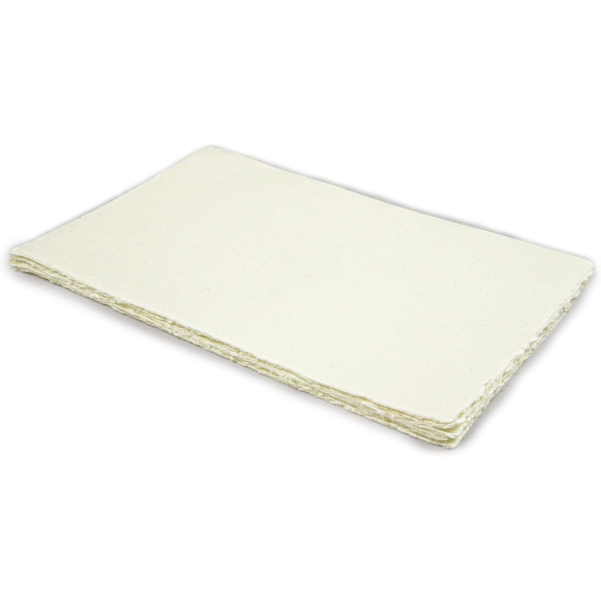 Watercolor Paper - 7.5 x 11 Inch - Mixed Media Watercolor Paper - 200 GSM Heavy Deckle Edge Virgin Cotton Handmade Paper - Off White