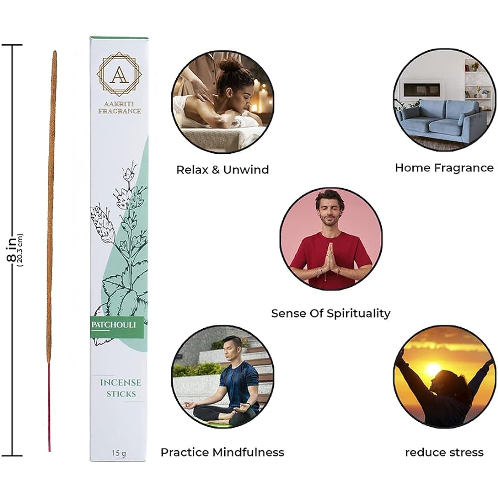 Aakriti Incense Sticks Assorted Organic Masala Sticks Set 15 Gram, Total 90 Grams (SET 2)
