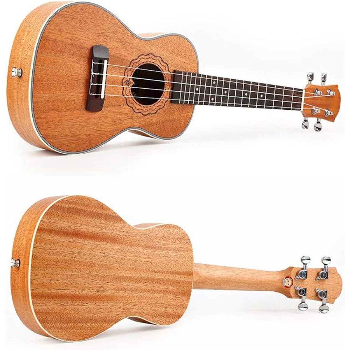 Ukulele 23 Inch Traditional Concert Ukulele Mahogany Wood Uke Hawaii Kids Small Guitar with Gig Bag for Kids Students Beginners (Color: Wood, Size: 23 inches)